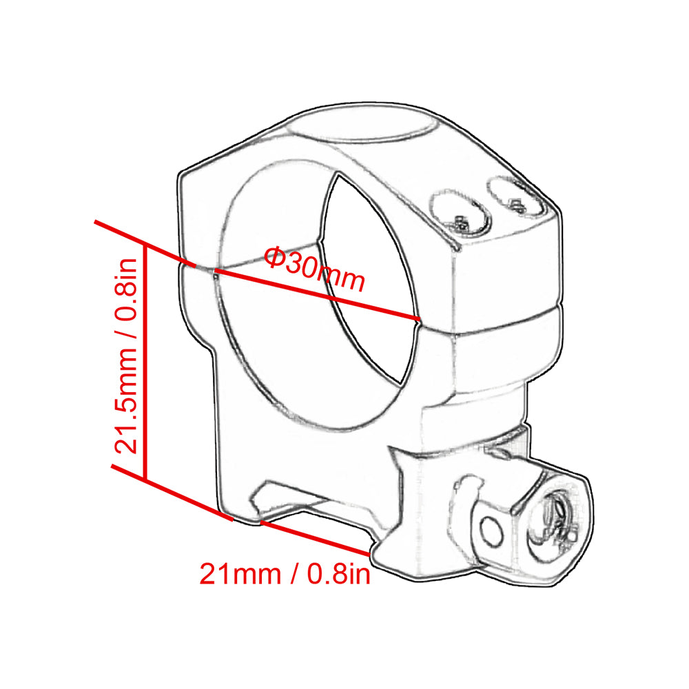 anelli 30mm vector optics bassi weaver picatinny montaggio ottica precisione