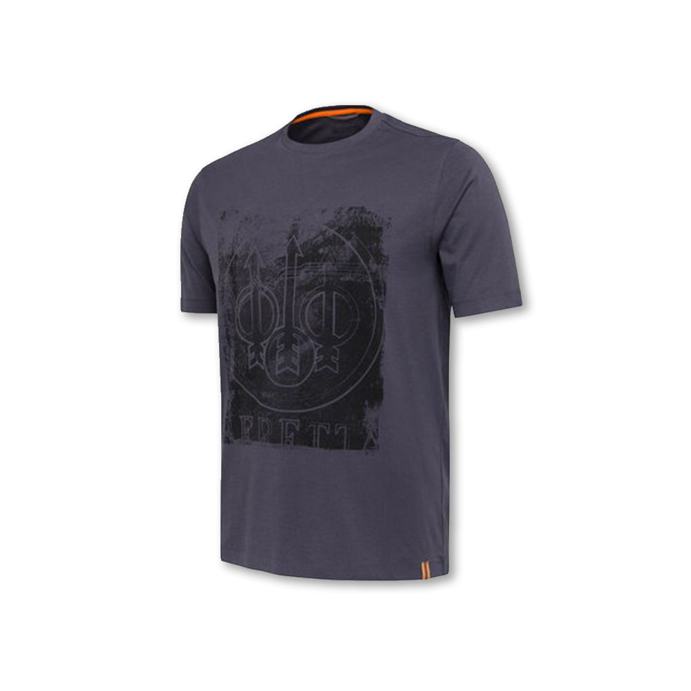 T shirt Beretta logo cotone verde e blu