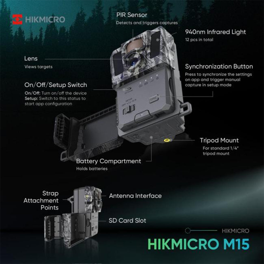 fototrappola hikmicro m15 4g 20mp invio remoto