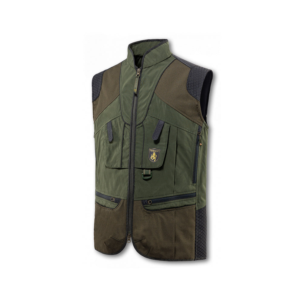 Gilet tecnico Trabaldo Driver 2.0 verde con tasche funzionali e rinforzi