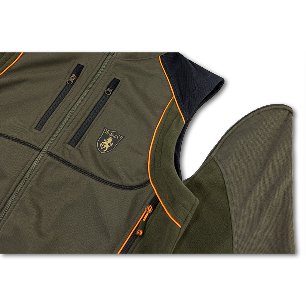 Giacca Trabaldo Antares Winter softshell antivento con maniche staccabili per caccia e outdoor