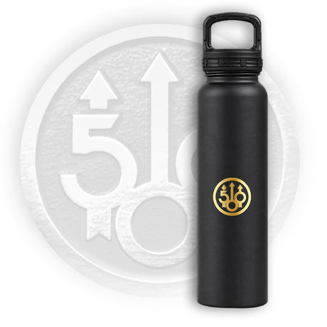 borraccia Beretta 500 anni nera 710 ml in acciaio inox con logo celebrativo oro