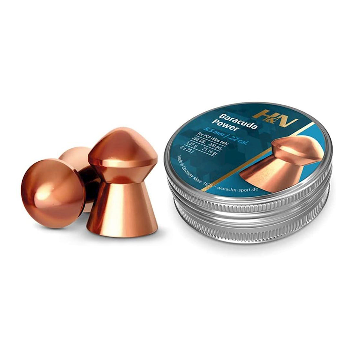 Piombini h&amp;n baracuda power  5,5mm 21.14gr >25j (200pz.)