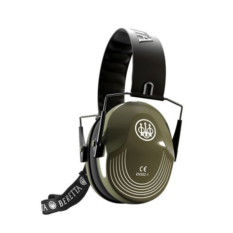 Cuffie antirumore Beretta Earmuffs 25dB SNR compatte per tiro sportivo