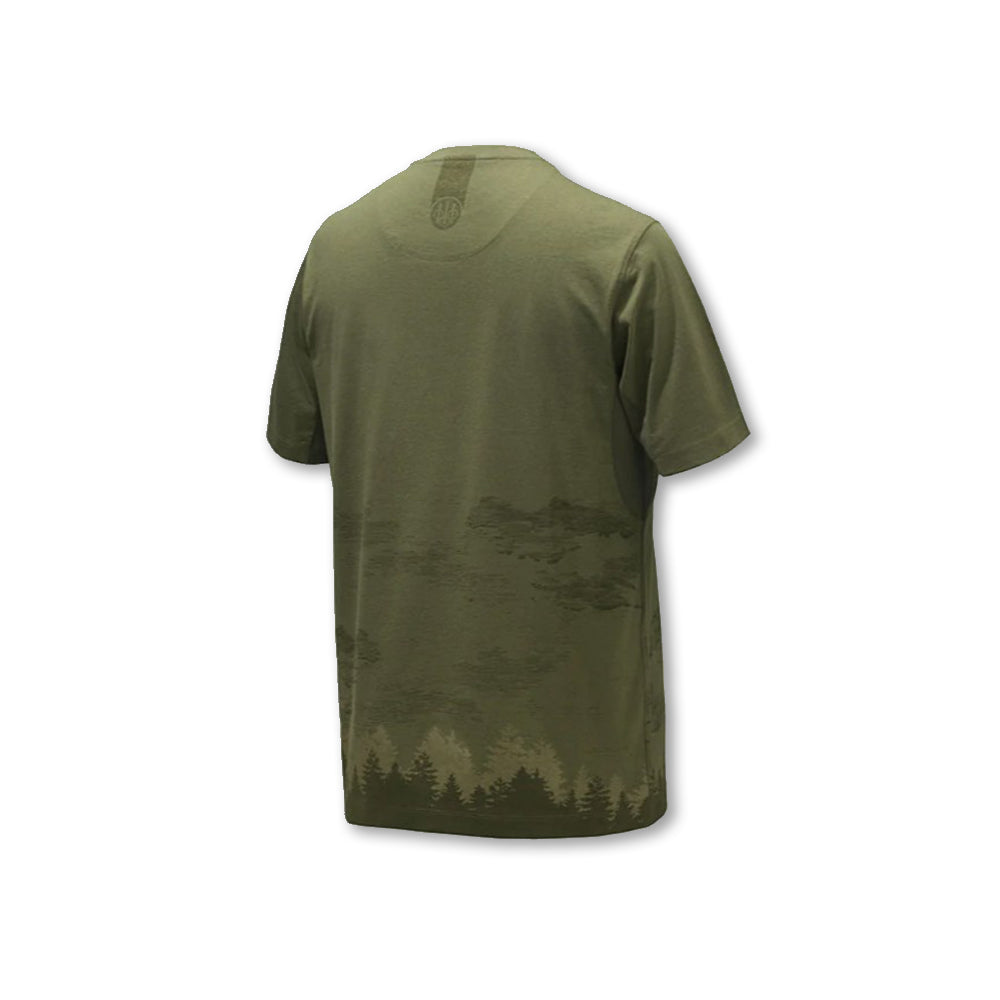 T shirt Beretta Forest Dark Olive con grafica Beretta
