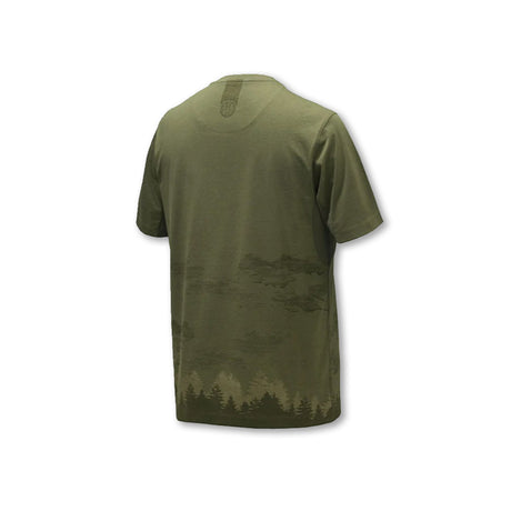 T shirt Beretta Forest Dark Olive con grafica Beretta