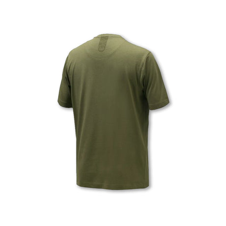 T shirt Beretta logo cotone verde e blu
