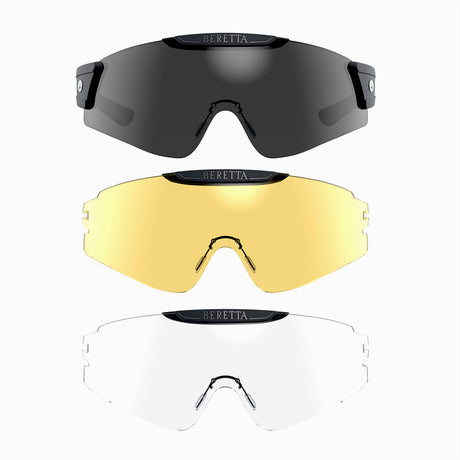 Occhiali da tiro Beretta Intermask con lenti intercambiabili e design avvolgente