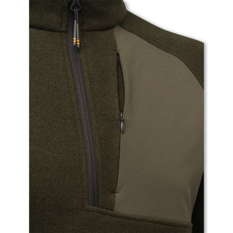 Pile termico da uomo Beretta Abisko Half Zip colore verde con mezza zip