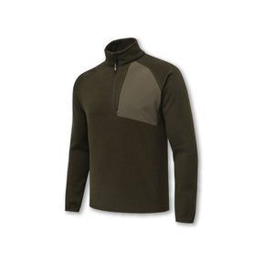 Pile termico da uomo Beretta Abisko Half Zip colore verde con mezza zip