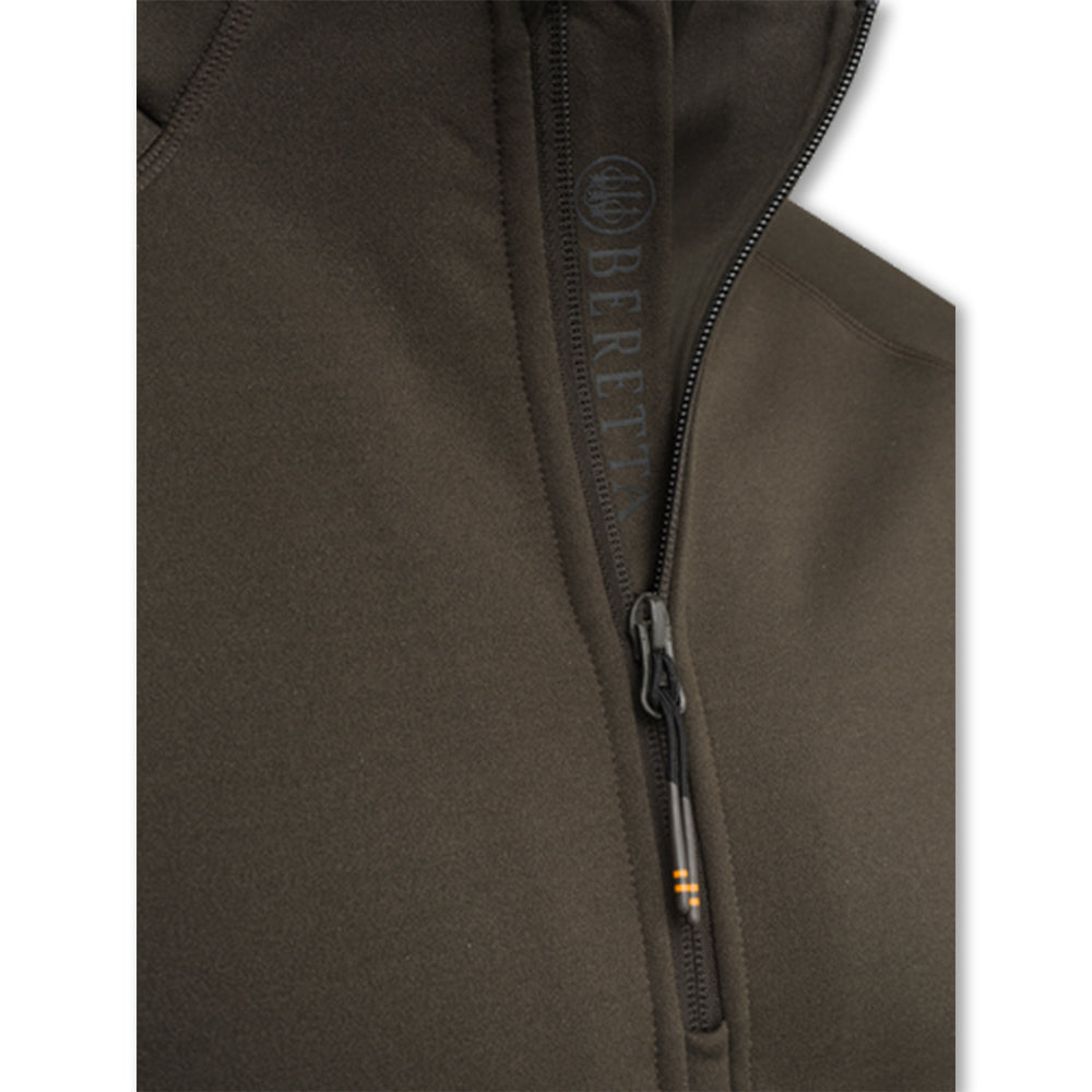 Pile uomo tecnico Stretch Tech Beretta con mezza zip e tasca laterale