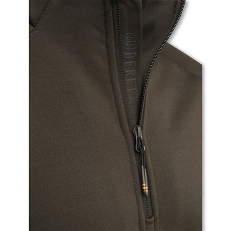 Pile uomo tecnico Stretch Tech Beretta con mezza zip e tasca laterale