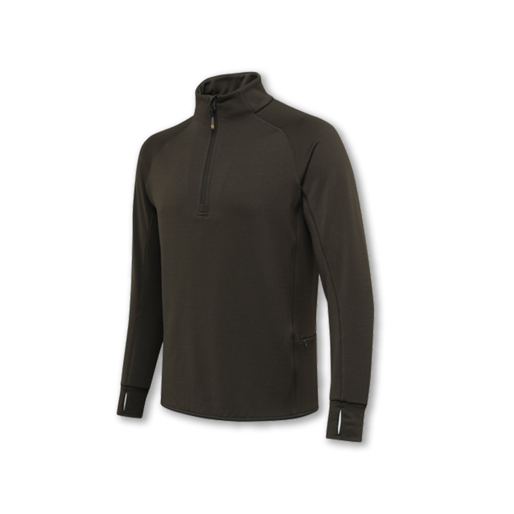 Pile uomo tecnico Stretch Tech Beretta con mezza zip e tasca laterale