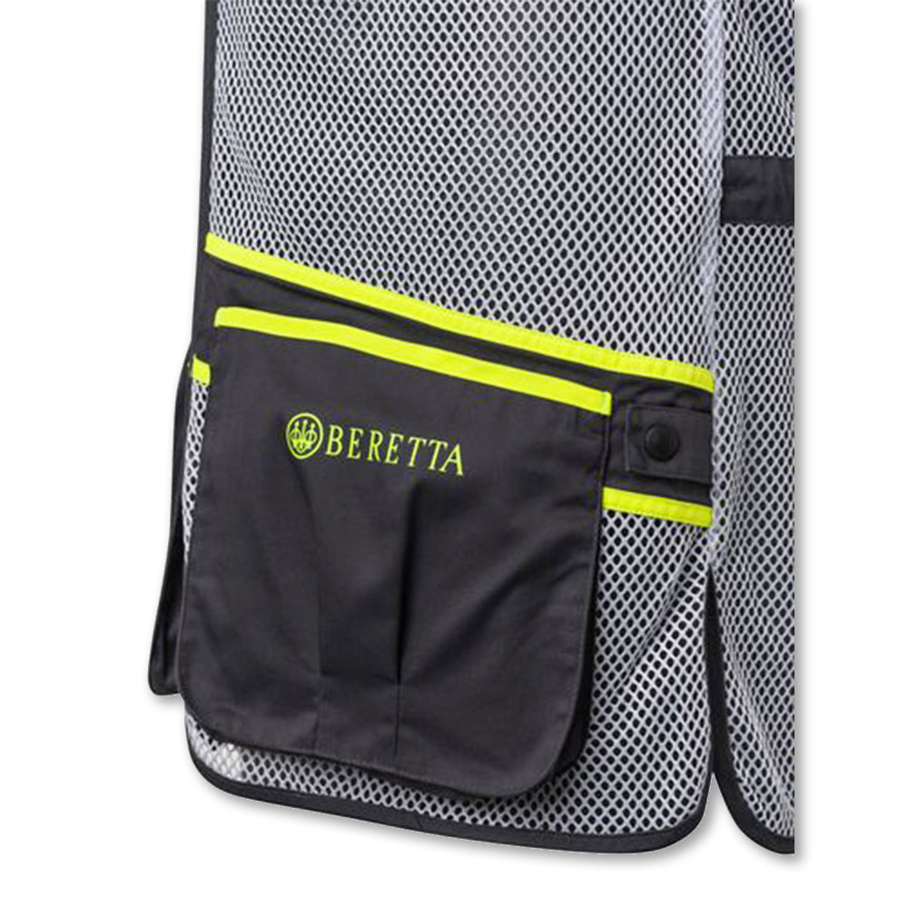 Gilet da tiro Beretta Full Mesh unisex leggero con rete traspirante e tasche portacartucce