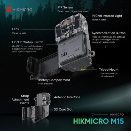 fototrappola hikmicro m15 4g 20mp invio remoto