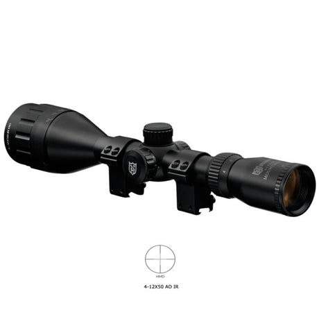 ottica Nikko Stirling Mountmaster 4-12x50 AO IR con reticolo half mil dot illuminato