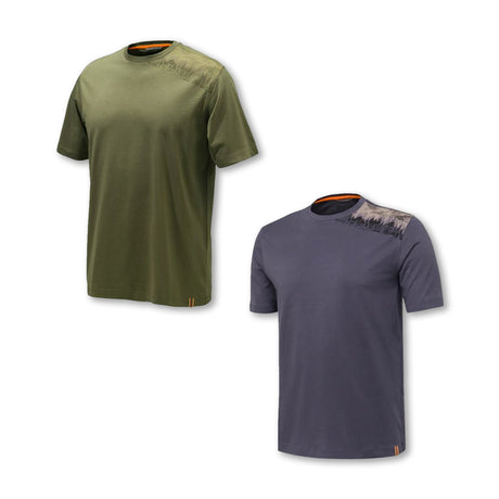 T-shirt Beretta Pine con stampa bosco su spalla