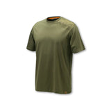T-shirt Beretta Pine verde con stampa bosco su spalla