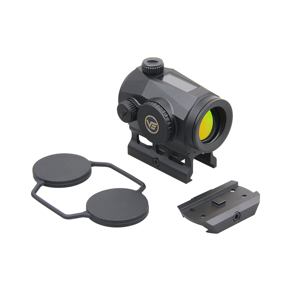 red dot Vector Optics Scrapper 1x25 solar 2 MOA multi reticolo caccia tiro dinamico