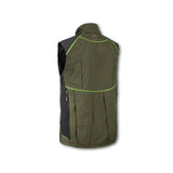 Gilet tecnico Trabaldo Intrepid verde con rinforzi e tasche funzionali