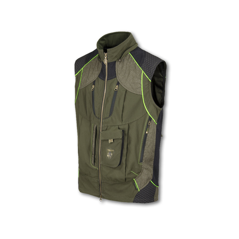 Gilet tecnico Trabaldo Intrepid verde con rinforzi e tasche funzionali