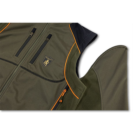 Giacca Trabaldo Antares Winter softshell antivento con maniche staccabili per caccia e outdoor