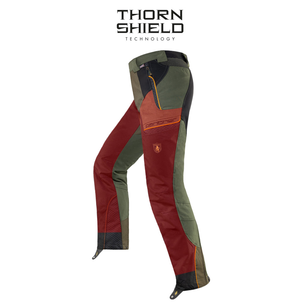 Pantalone tecnico Trabaldo Cougar 4.0 verde e nero con rinforzi Ketratex e Cordura