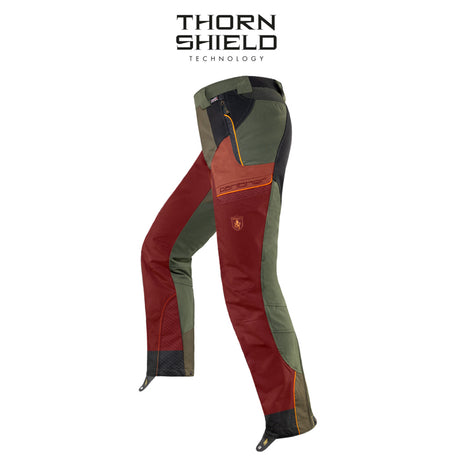 Pantalone tecnico Trabaldo Cougar 4.0 verde e nero con rinforzi Ketratex e Cordura