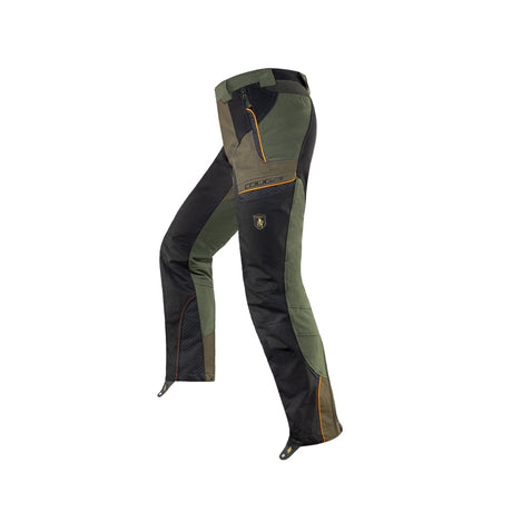 Pantalone tecnico Trabaldo Cougar 4.0 verde e nero con rinforzi Ketratex e Cordura