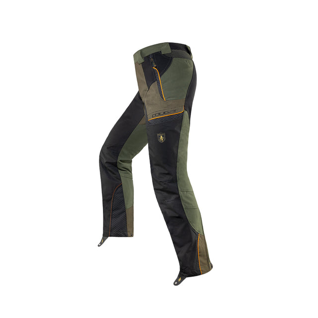 Pantalone tecnico Trabaldo Cougar 4.0 verde e nero con rinforzi Ketratex e Cordura