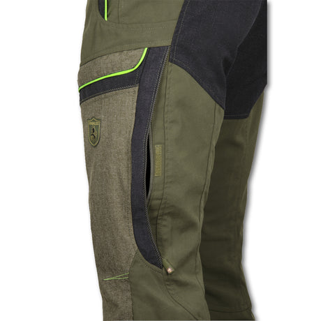 Pantalone tecnico Trabaldo Invictus impermeabile davanti in tessuto Titanial verde