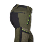 Pantalone tecnico Trabaldo Invictus impermeabile davanti in tessuto Titanial verde