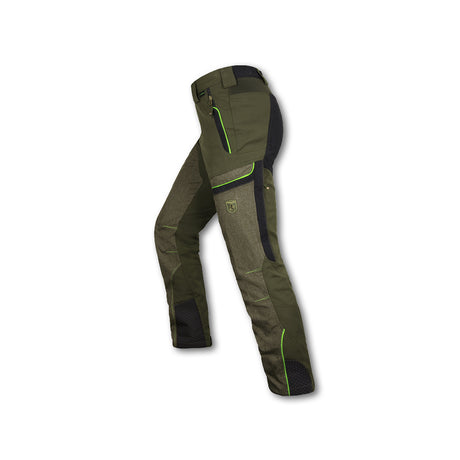 Pantalone tecnico Trabaldo Invictus impermeabile davanti in tessuto Titanial verde